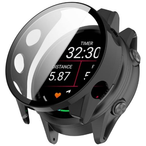 Garmin Forerunner 570 47mm Black Tempered Film PC Watch Case - 1
