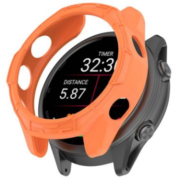 Garmin Forerunner 970 TPU Protective Case - Orange Half Coverage Armor - 1