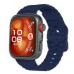 Huawei Watch Fit 4 Pro/3 Silicone Band, Wave Texture, Midnight Blue - 1