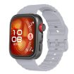 Huawei Watch Fit 4 Pro/3 Wave Texture Silicone Band Light Gray - 1