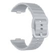 Huawei Watch Fit 4 Pro/3 Wave Texture Silicone Band Light Gray - 4