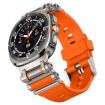 Samsung Galaxy Watch Ultra 47mm Silicone Band, Metal Connector, Orange - 4