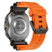 Samsung Galaxy Watch Ultra 47mm Black Orange Silicone Band - 3