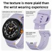 Samsung Galaxy Watch 8 40mm/44mm Purple Silicone Band Wavy Grain - 5