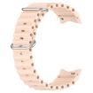 Samsung Galaxy Watch 7 40/44mm Light Pink Silicone Band Marine Silver Buckle - 2