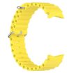 Samsung Galaxy Watch 7 Silicone Band Yellow 40/44mm Marine Silver Buckle - 3