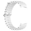 Samsung Galaxy Watch 7 40/44mm White Silicone Band Marine Silver Buckle - 3