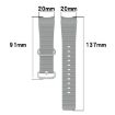 Samsung Galaxy Watch 7 40/44mm White Silicone Band Marine Silver Buckle - 7