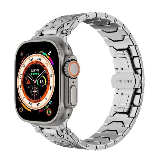 Apple Watch Octagonal Stainless Steel Case Silver 46/49/45/44mm - 1