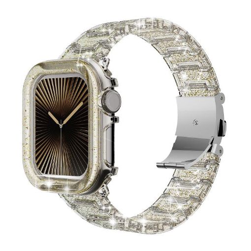 Apple Watch Series 10 42mm Chameleon Case & Resin Band (Gold) - 1