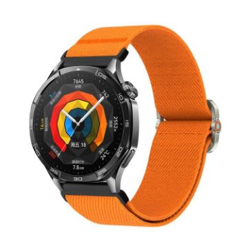 Universal 20mm Orange Nylon Watch Band - Mechanical Drip Elastic Strap - 1