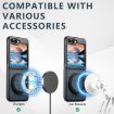 Samsung Galaxy Z Flip5 Suteni G3 Oil Wax 360 Holder MagSafe Case Blue - 2