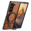 Samsung Galaxy Z Fold7 5G Brown MagSafe Case Suteni G3 Oil Wax Holder - 1