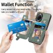 Huawei nova 14 Khaki Carbon Fiber Flip Zipper Wallet Phone Case - 7