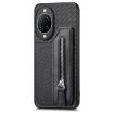 Huawei nova 14 Pro Carbon Fiber Flip Zipper Wallet Case - Black - 2