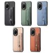 Huawei nova 14 Pro Brown Carbon Fiber Flip Zipper Wallet Case - 6