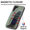 Huawei nova 14 Ultra Green Carbon Fiber Flip Zipper Wallet Case - 9