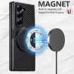 Samsung Galaxy Z Fold7 5G Carbon Fiber Leather MagSafe Case Black - 5