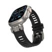 Apple Watch Band 46/49/45/44mm Twill Texture TPU Titanium Black H016 - 4