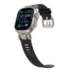 Apple Watch Band 46/49/45/44mm Twill Texture TPU Titanium Black H016 - 5