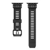 Apple Watch Band 46/49/45/44mm H016 Twill Texture TPU Black - 2