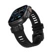 Apple Watch Band 46/49/45/44mm H016 Twill Texture TPU Black - 4