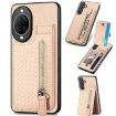 Huawei nova 14 Khaki Carbon Fiber Vertical Flip Zipper Phone Case - 1