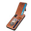 Huawei nova 14 Pro Brown Carbon Fiber Flip Zipper Phone Case - 4