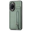 Huawei nova 14 Ultra Green Carbon Fiber Vertical Flip Zipper Case - 2