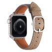 Genuine Leather Watch Band for Apple Watch 46/49/45/44mm - Misty Purple Khaki - 3