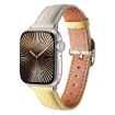 Genuine Leather Watch Band for Apple Watch 46/49/45/44mm - Trench Gray Yellow - 1