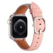 Genuine Leather Watch Band for Apple Watch 42mm/41mm/40mm/38mm - Trench Gray Pink - 3