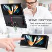 Samsung Galaxy Z Fold3 5G Twill Fabric Card Bag Ring Case - Black - 7