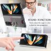 Samsung Galaxy Z Fold3 5G Gray Twill Fabric Card Bag Ring Magnetic Case - 7