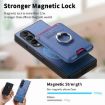 Samsung Galaxy Z Fold3 5G Blue Twill Fabric Card Bag Ring Case - 6