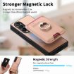 Samsung Galaxy Z Fold4 5G Pink Twill Fabric Card Bag Ring Case - 6