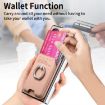 Samsung Galaxy Z Fold5 5G Pink Twill Fabric Card Bag Ring Case - 5