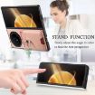 For Honor Magic V3 Pink Twill Fabric Card Bag Ring Phone Case - 7