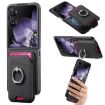 Xiaomi Mix Flip Black Twill Fabric Card Bag Ring Magnetic Phone Case - 1