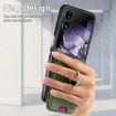 Xiaomi Mix Flip Green Twill Fabric Card Bag Ring Magnetic Phone Case - 5