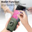Xiaomi Mix Flip Green Twill Fabric Card Bag Ring Magnetic Phone Case - 6