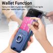 Xiaomi Mix Flip Blue Twill Fabric Card Bag Ring Magnetic Phone Case - 6