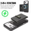 iPhone 17 Pro Max Kalebol Magnetic Card Bag MagSafe Leather Case Black - 3