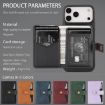 iPhone 17 Pro Max Kalebol Magnetic Card Bag MagSafe Leather Case Black - 8