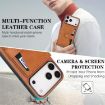 iPhone 17 Pro Max Kalebol Magnetic Card Bag MagSafe Leather Case Brown - 6