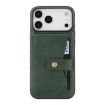 iPhone 17 Pro Max Green Leather Case with MagSafe Ring & Card Bag - 2