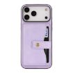 iPhone 17 Pro Max Purple Leather Case with MagSafe Ring & Card Bag - 2