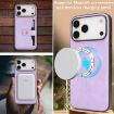 iPhone 17 Pro Max Purple Leather Case with MagSafe Ring & Card Bag - 7