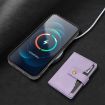 iPhone 17 Pro Max Purple Leather Case with MagSafe Ring & Card Bag - 9