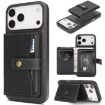 iPhone 17 Pro Kalebol Magnetic Card Bag MagSafe Leather Case (Black) - 1